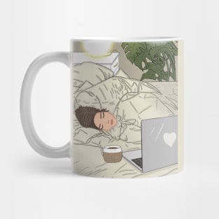 Watching movie and sleeping Mug